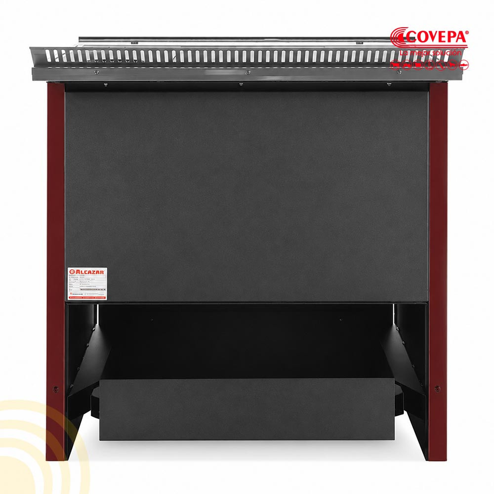 Cocina a Leña Combustión Lenta Alcazar M70 Burdeo – 72x56 cm, 9 kW