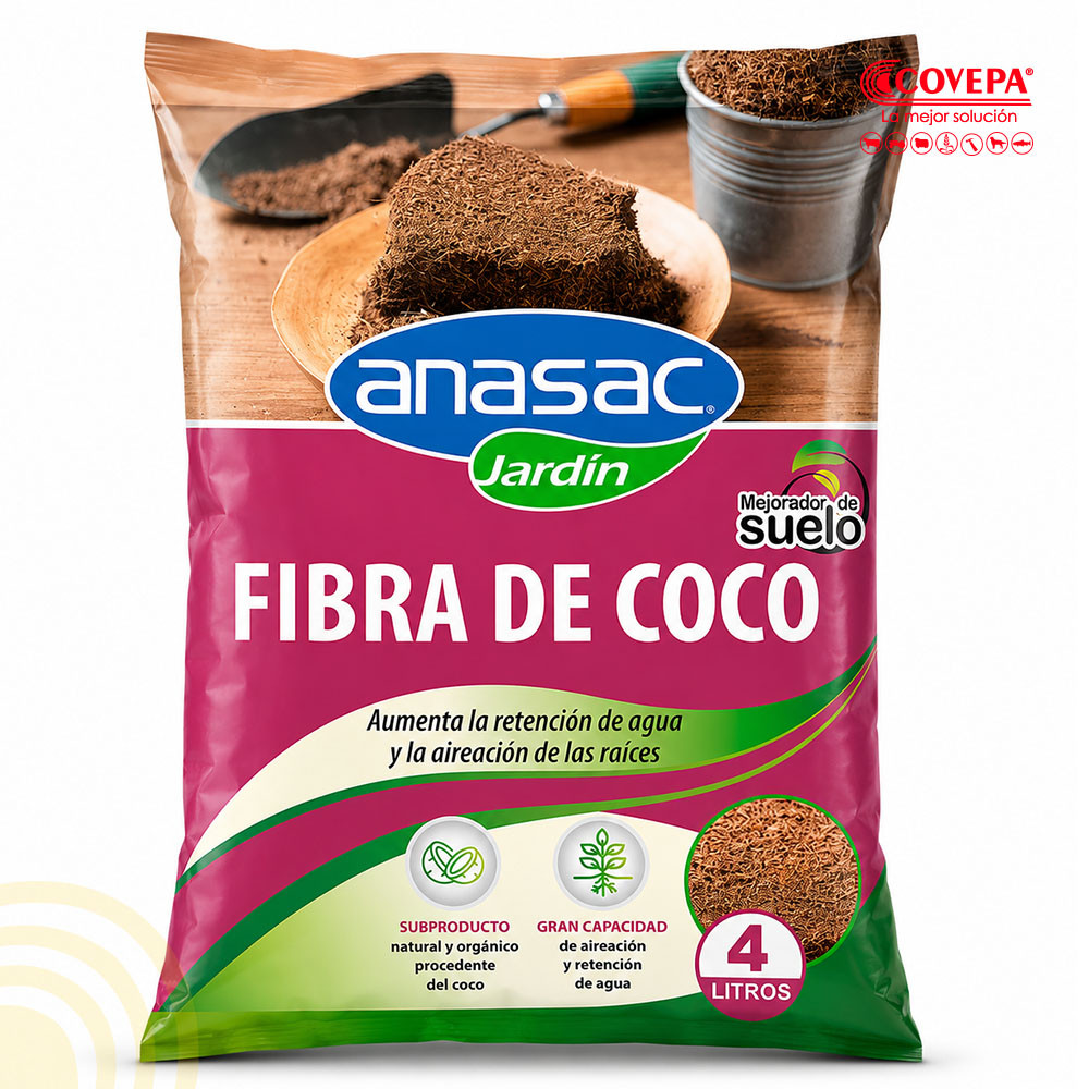 Fibra Coco 4lt Sustrato Hortalizas Anasac