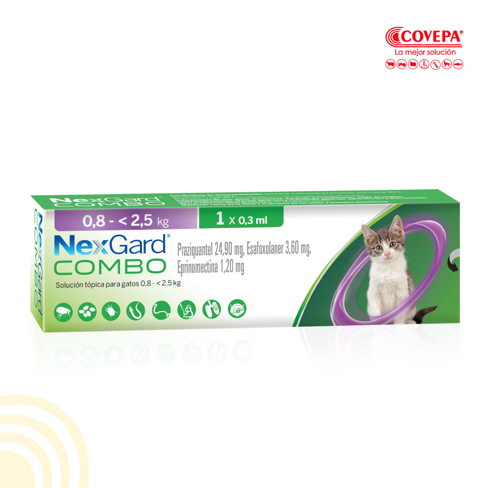 Antiparasitario Gato Nexgard Combo 0.8-2.5kg Pipeta