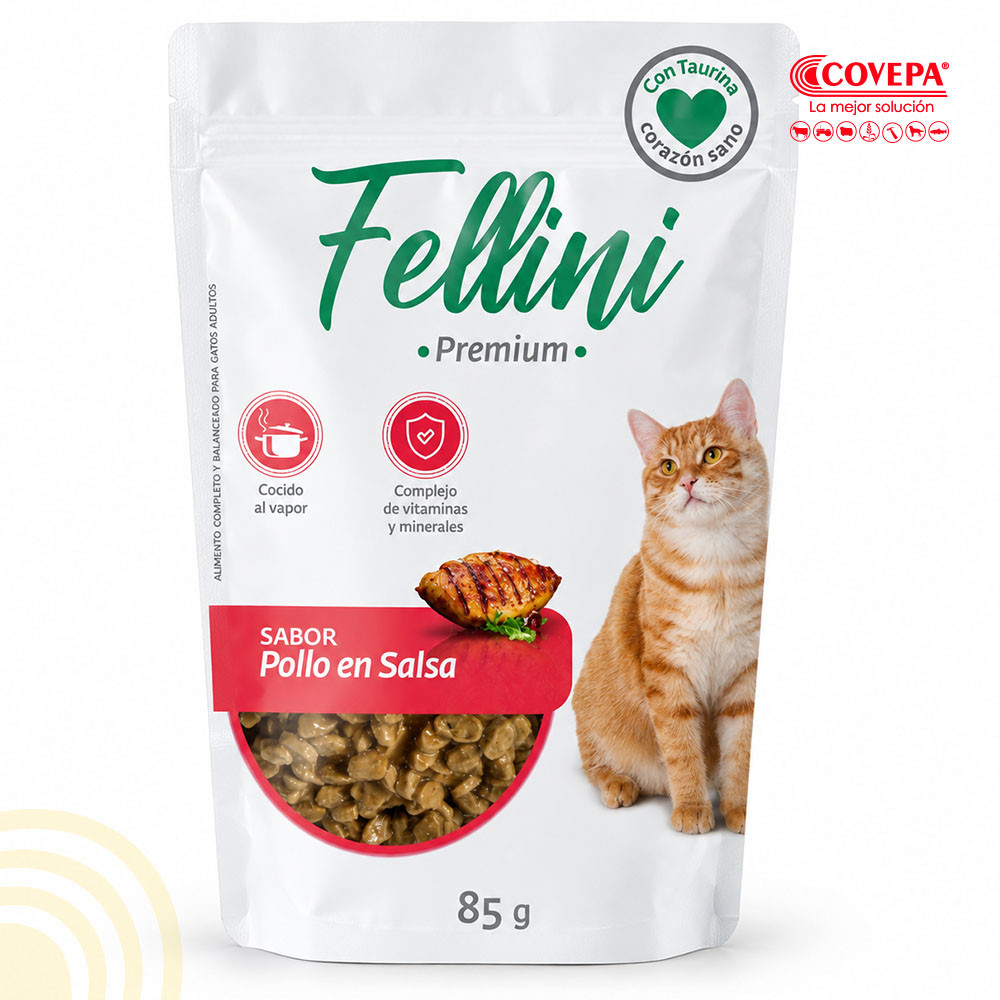Alimento Gato Fellini Sobre 85g Pollo