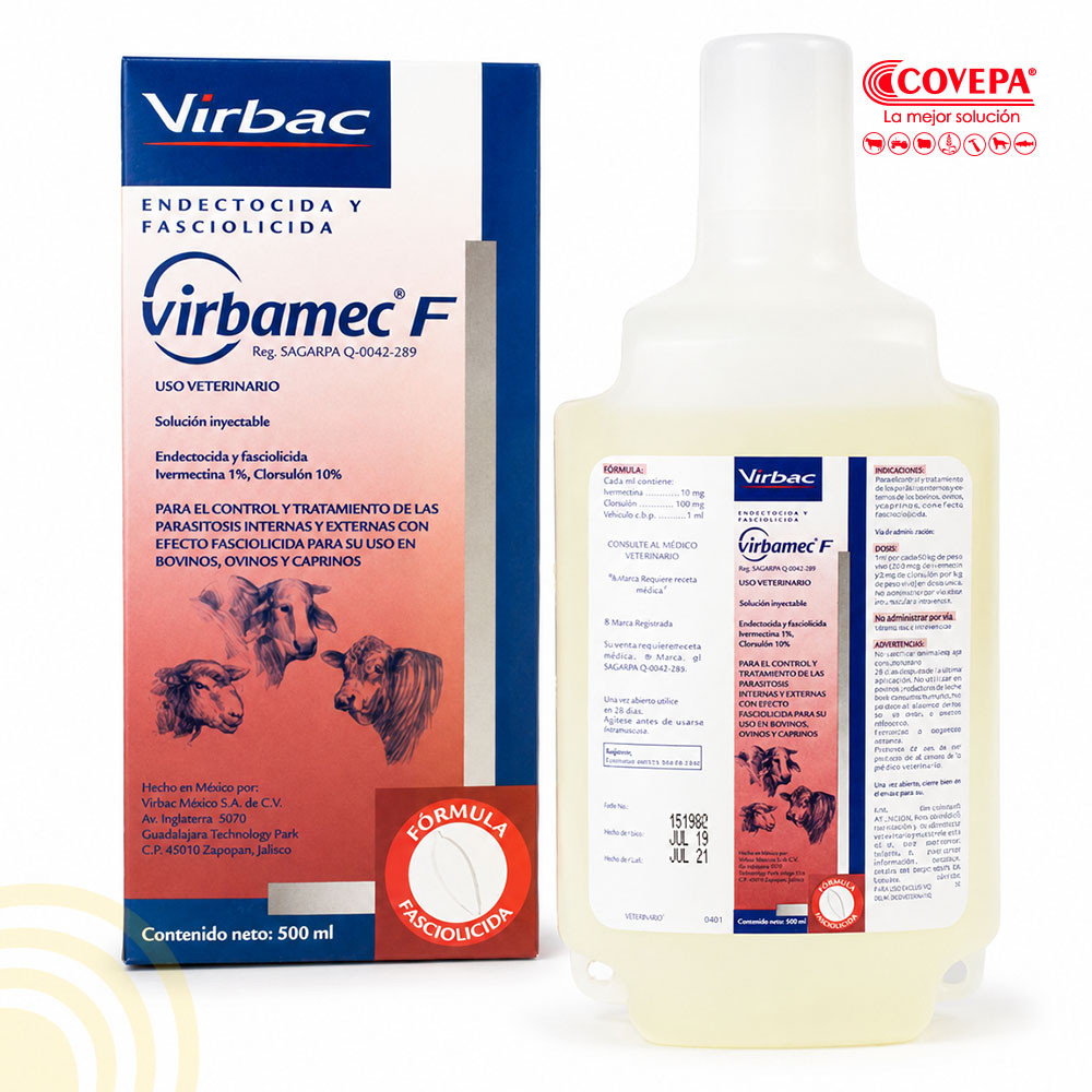 Antiparasitario Virbamec-F 500ml Inyectable