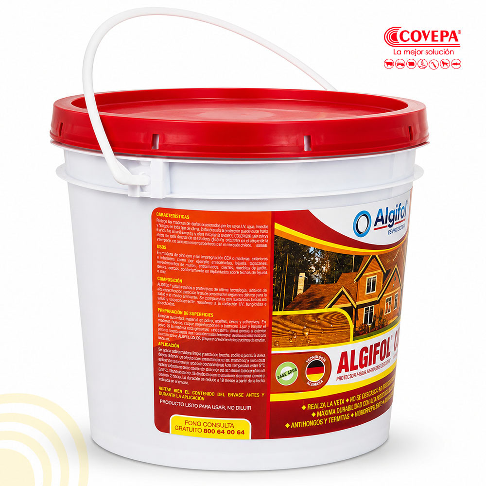 Pintura Algifol Tinte Protector para Madera 1 Galón Pino Oregón