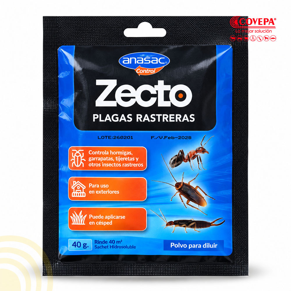 Insecticida Plagas Rastreras Zecto Anasac 40 g