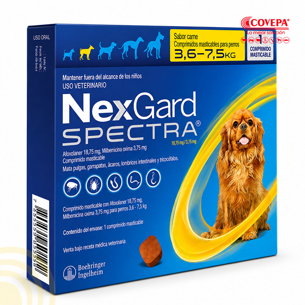 Antiparasitario Perro Nexgard Spectra 3.5-7.5kg Comprimido
