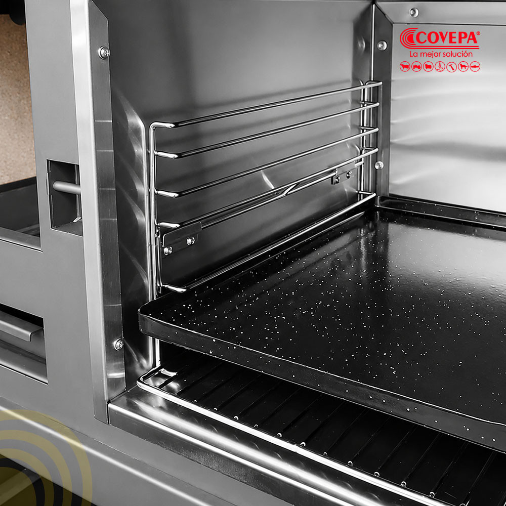 Cocina a Leña Combustión Lenta Alcazar M90 Gris – 91x59 cm, 13 kW