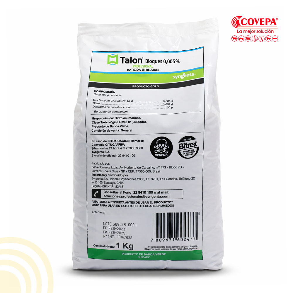 Raticida Talon Bloque Syngenta 1kg