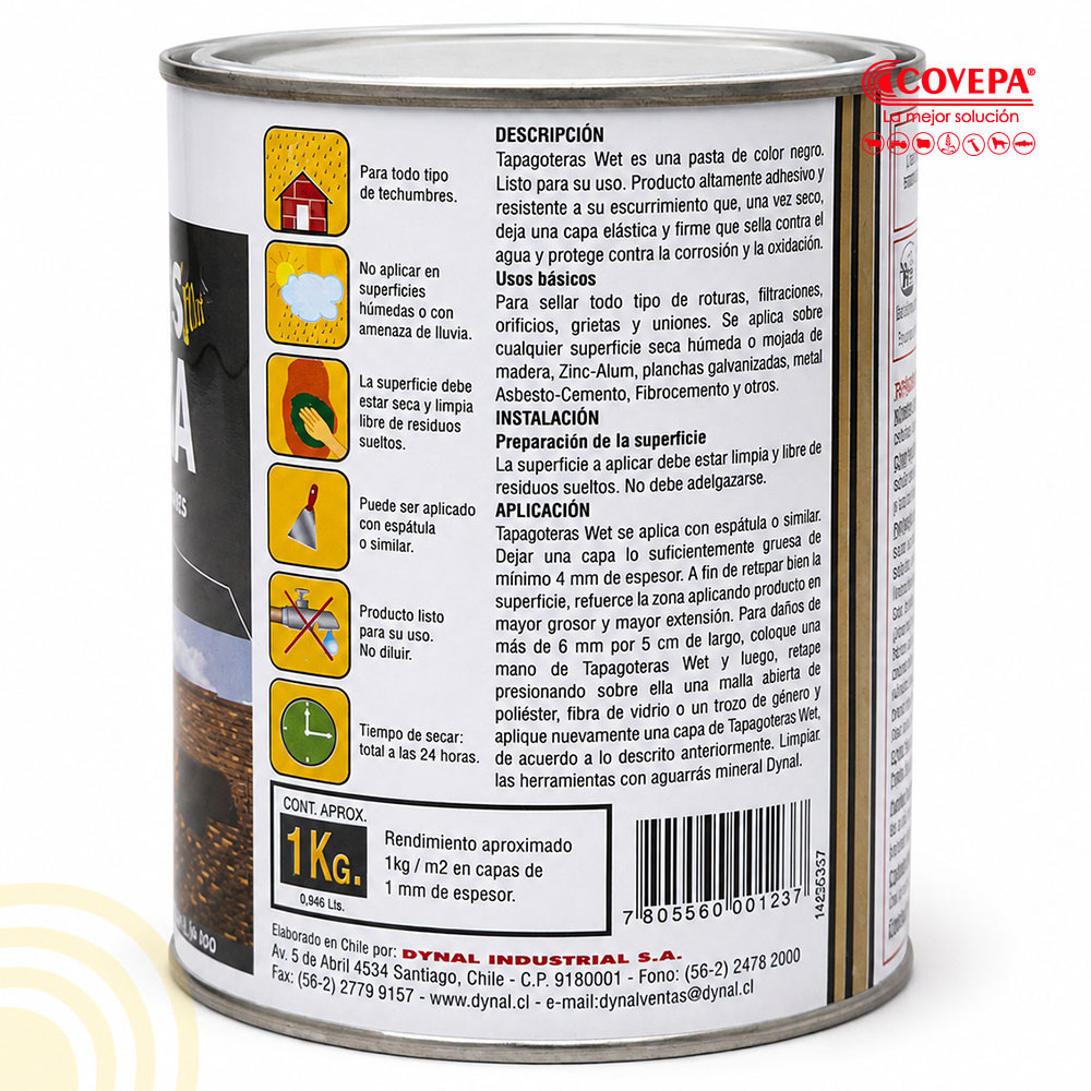 Tapagotera Bajo Lluvia Dynal 1kg