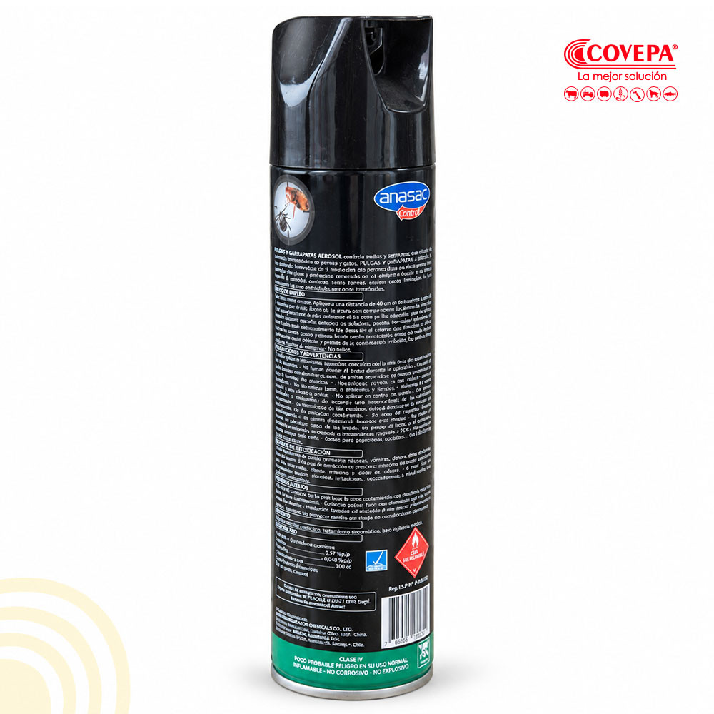 Insecticida Pulgas y Garrapatas en Aerosol Zecto 400 cc