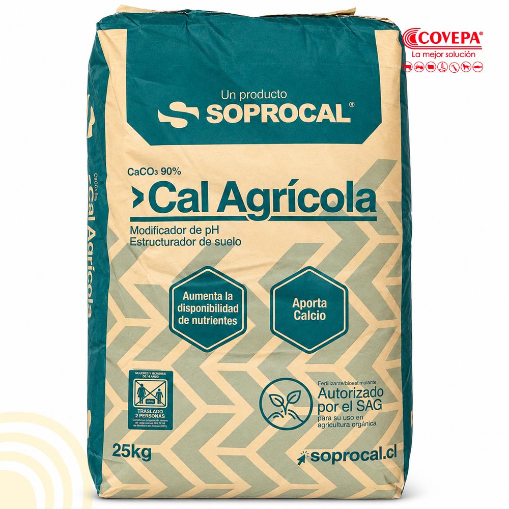 Cal Agrícola Carbonato de Calcio Soprocal 25kg