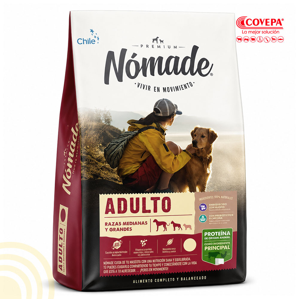Alimento Perro Nómade 20kg Adulto Raza Mediana-Grande