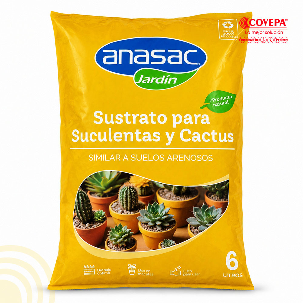 Sustrato Suculentas Cactus 6lt Anasac