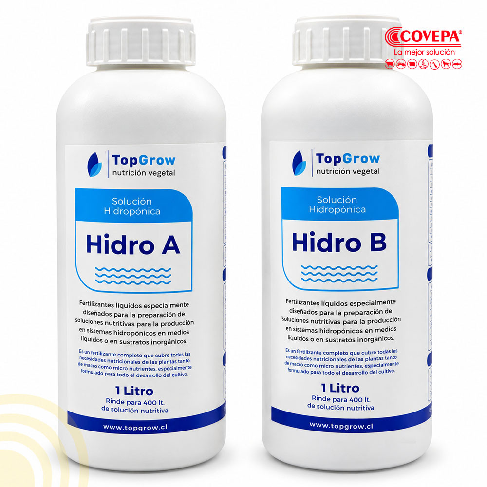 Solución Hidropónica TopGrow Hidro A + B Pack 1 L