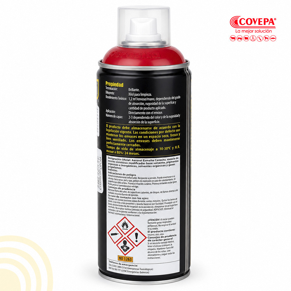 Esmalte en Spray Ceresita 440 cc Rojo