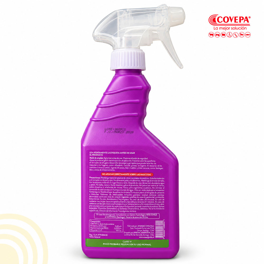 Insecticida Pulgas y Garrapatas Traper 500 ml