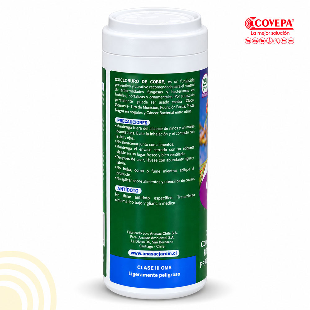 Fungicida Oxicloruro de Cobre Anasac 250 g