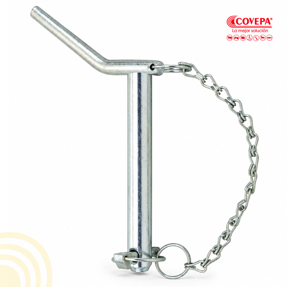 Perno con Mango, Pasador y Cadena Ø25x130mm Cat.2
