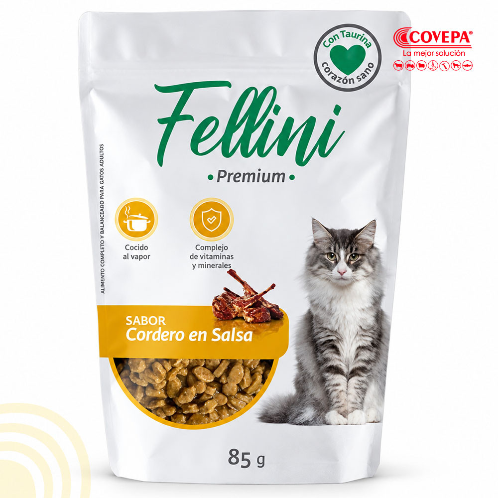 Alimento Gato Fellini Sobre 85g Cordero