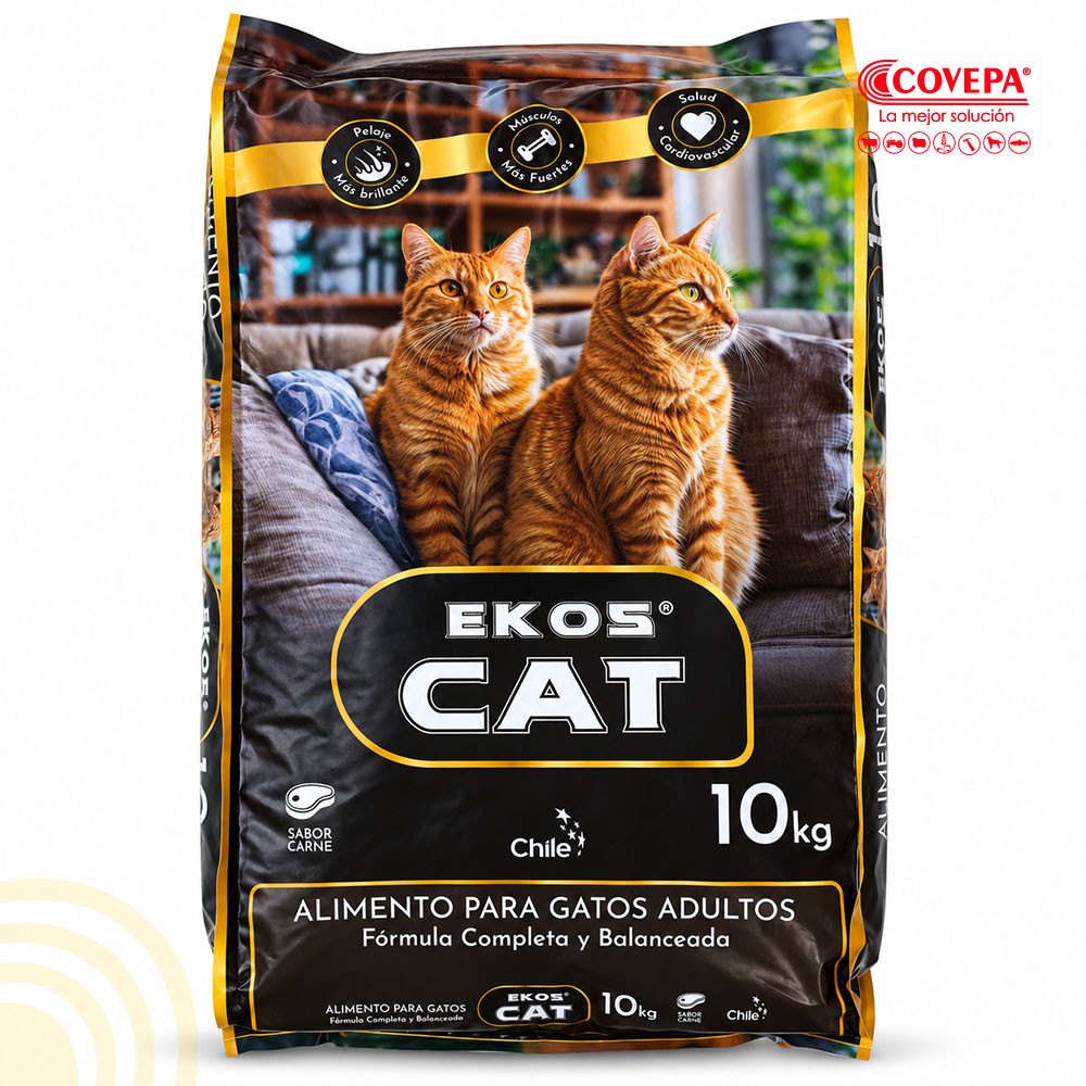 Alimento para Gatos Adultos Ekos Cat Sabor Carne 10 kg