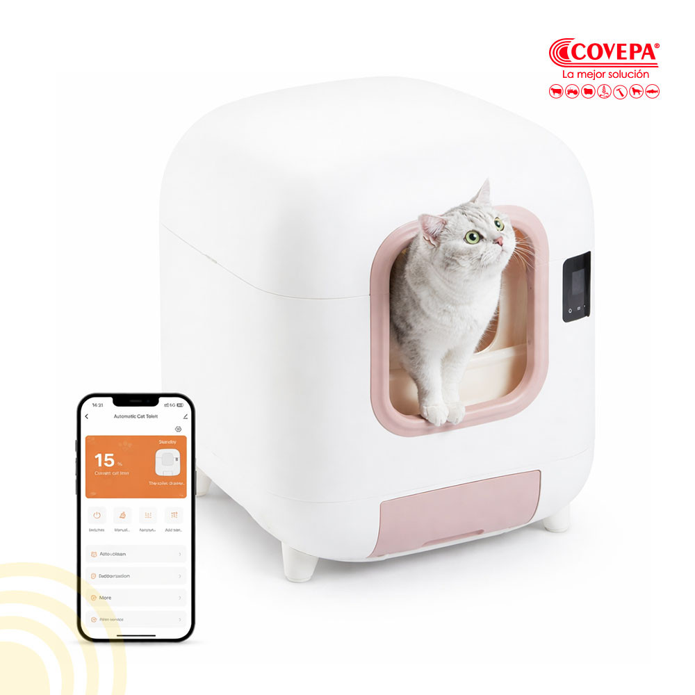 Arenero Autolimpiante para Gato Smart Cleaner 55x55x65cm