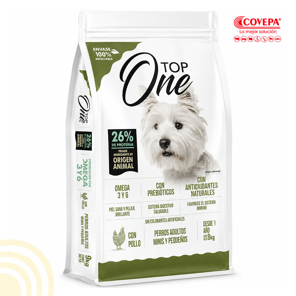 Alimento Perro Top One Adulto 9kg Raza Pequeña