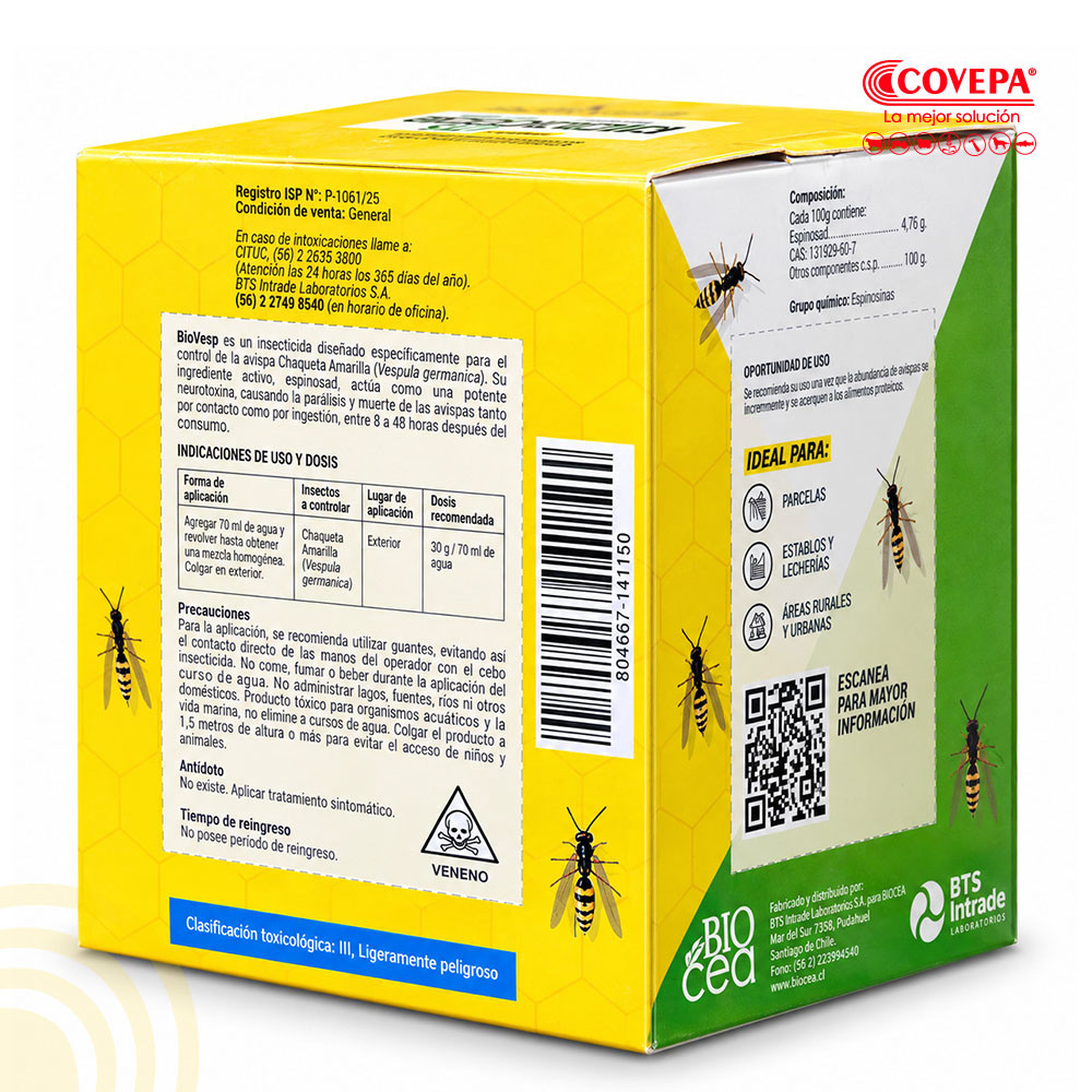 Cebo Insecticida para Avispas BioVesp BTS Intrade 30 g