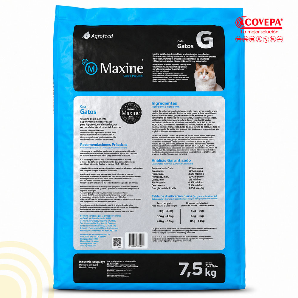 Alimento Gato Maxine 7.5kg Adulto