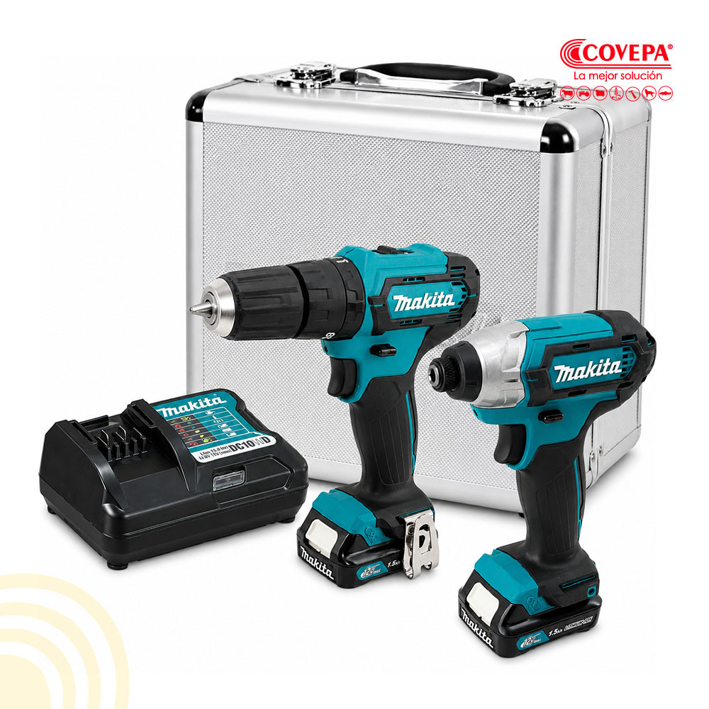 Kit Taladro + Atornillador Impacto 12V Makita CLX224SAX
