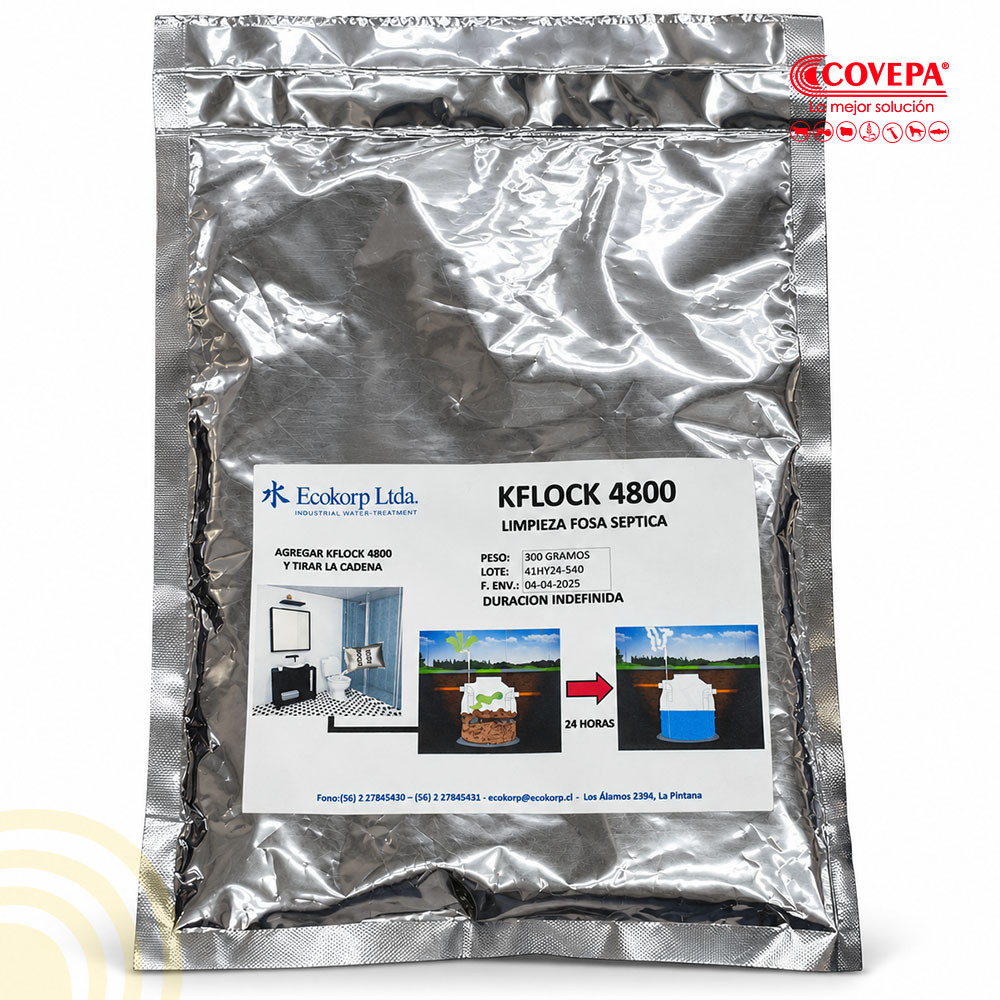 Desinfectante Fosa Séptica KFLOCK 4800 Ecokorp 300 g