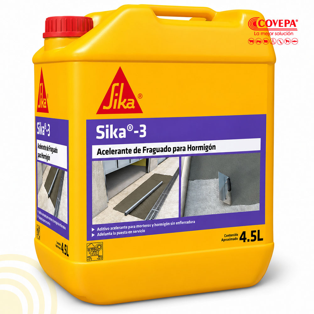 Acelerante de Fraguado Sika-3 Bidón 4,5 L
