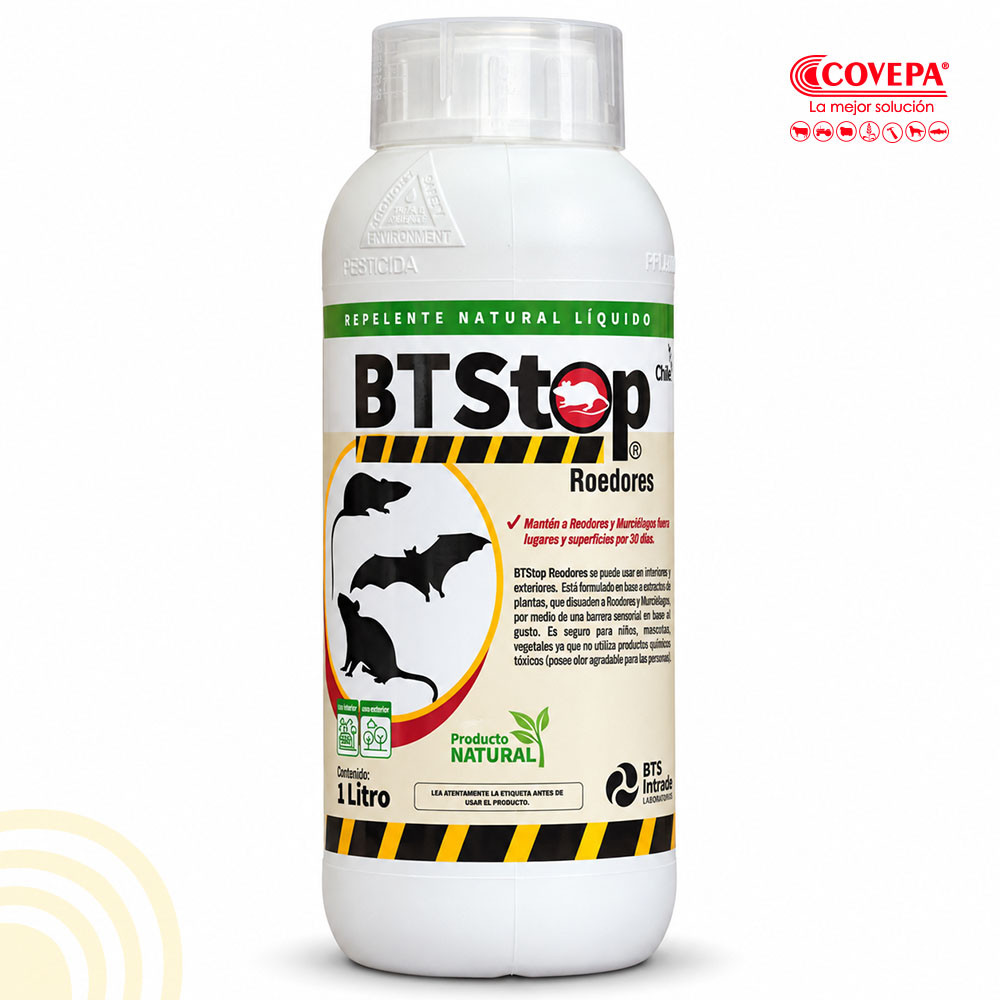 Repelente Natural Líquido para Roedores y Murciélagos BTStop 1 L