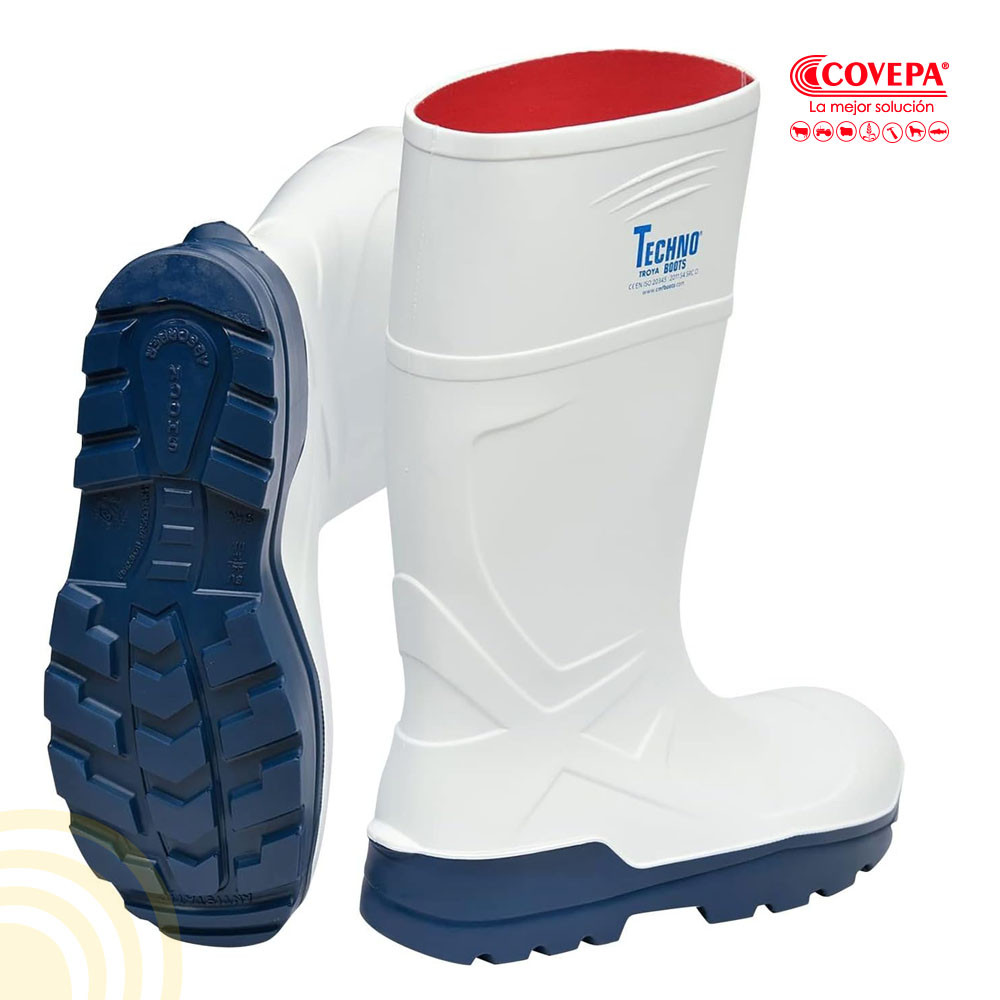 Bota PU Troya N40 Blanca sin Punta (O4) Techno