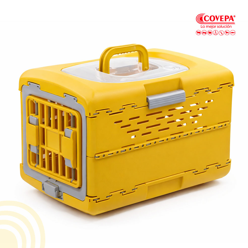 Jaula Transportadora Plegable Chica para Mascota 48x30x32cm