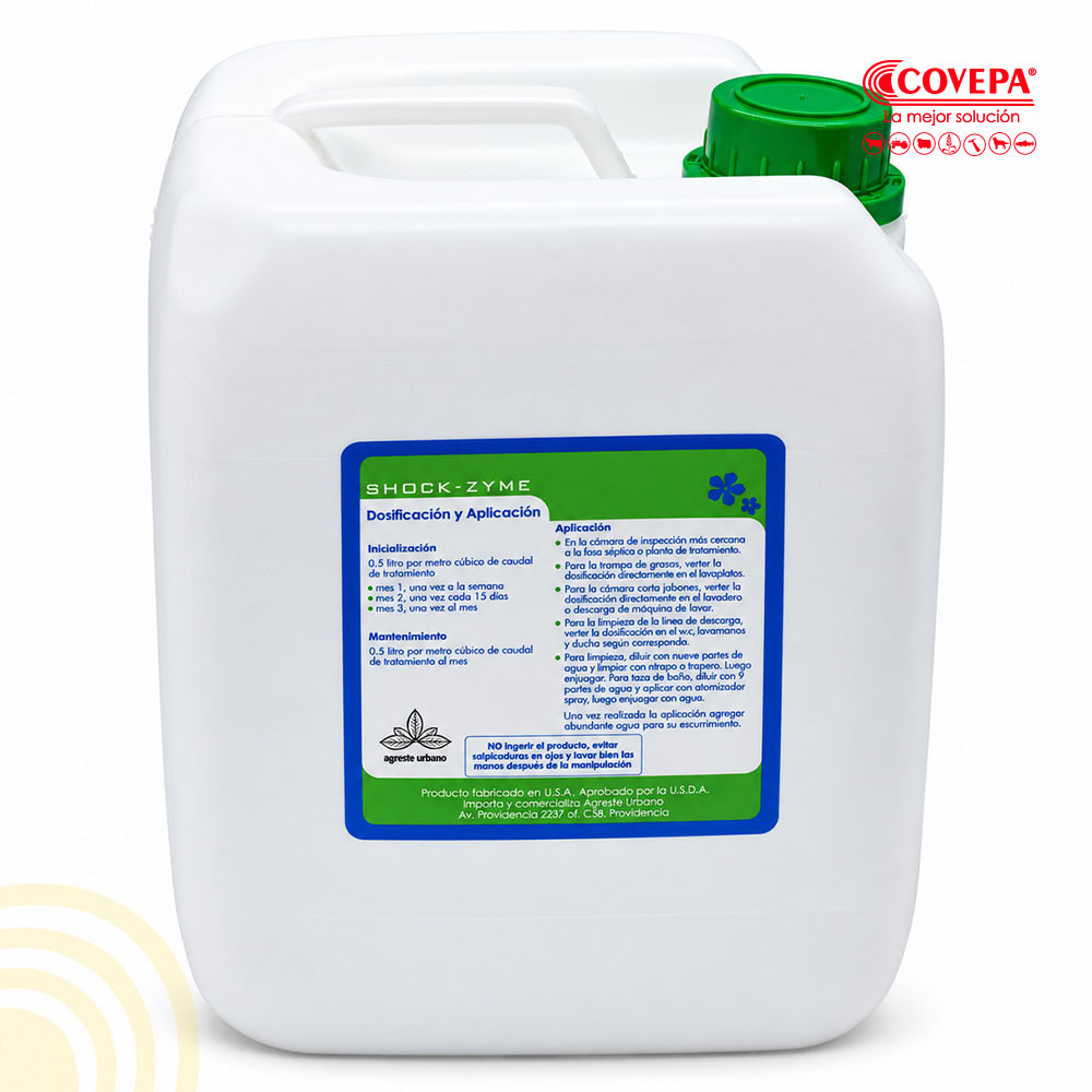 Concentrado Bioenzimático para Fosas Sépticas Shock-Zyme 5 L