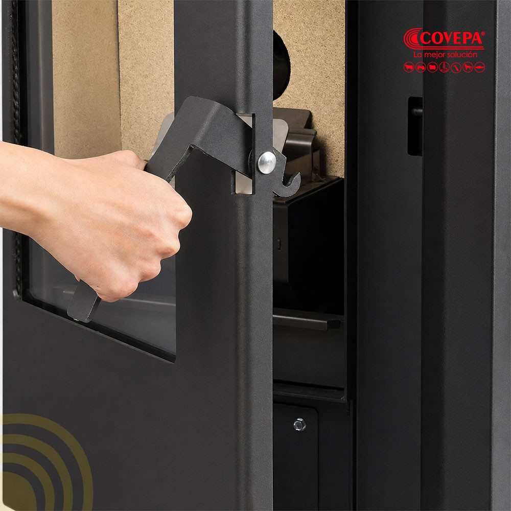 Estufa Pellet Amesti Italy 8100 Negra 9,2kW 168m²