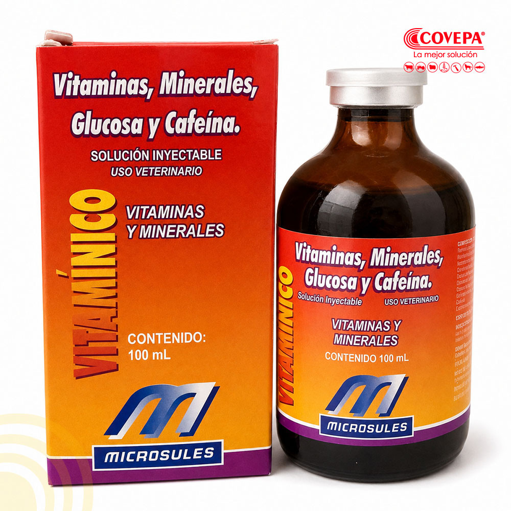 Vitamina Glucosa Cafeína Microsules Inyectable 100ml