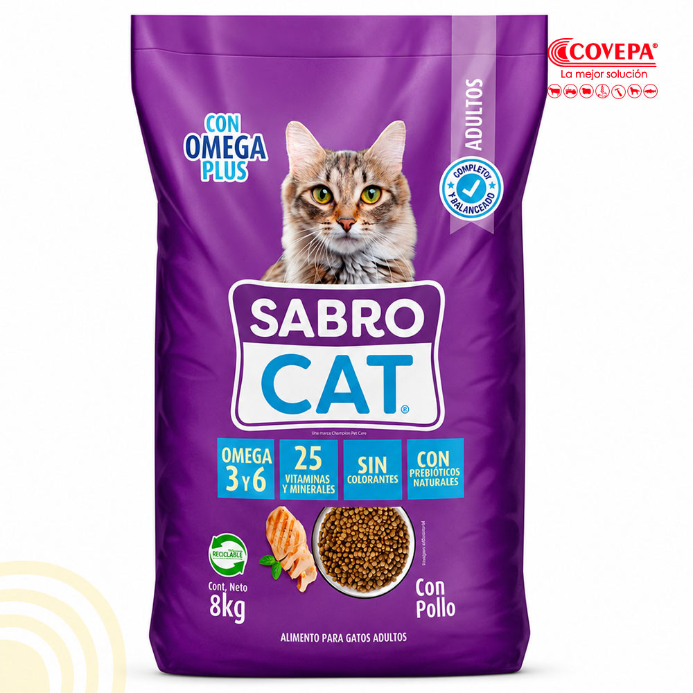 Alimento Gato Sabrocat 8kg Pollo