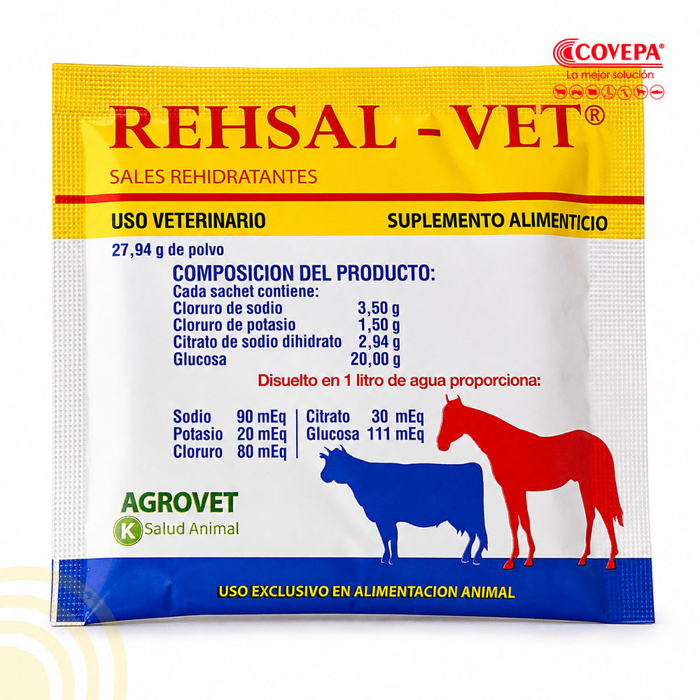 Rehsal-Vet Sales Rehidratantes en Sobre 27g