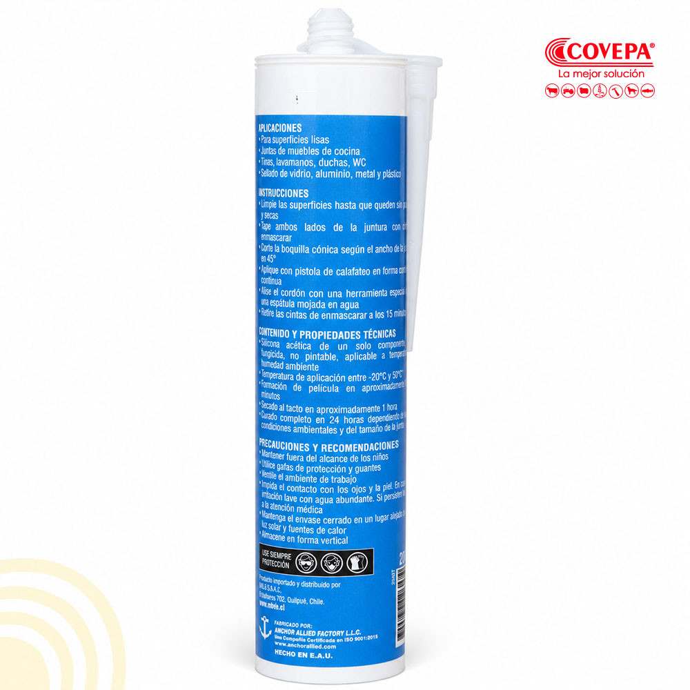 Silicona Transparente Hela con Fungicida 280cc