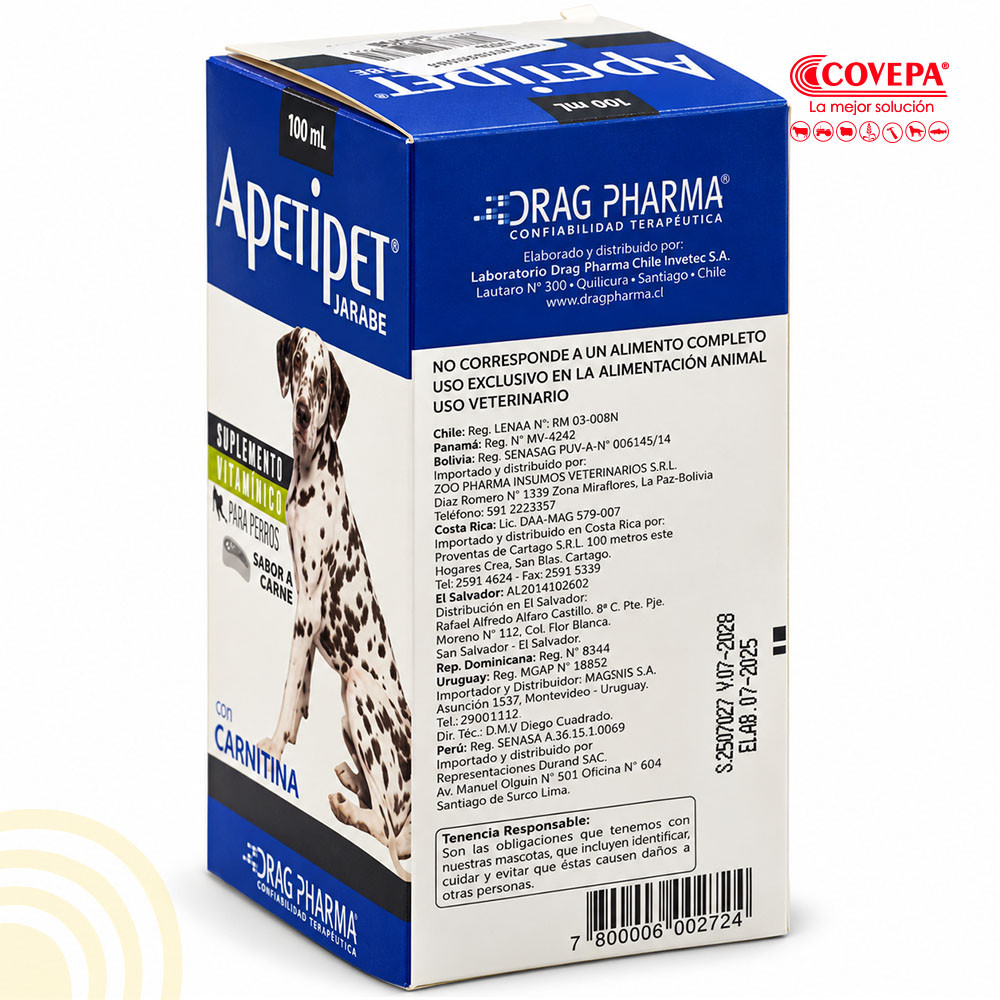 Suplemento Apetipet Jarabe 100ml