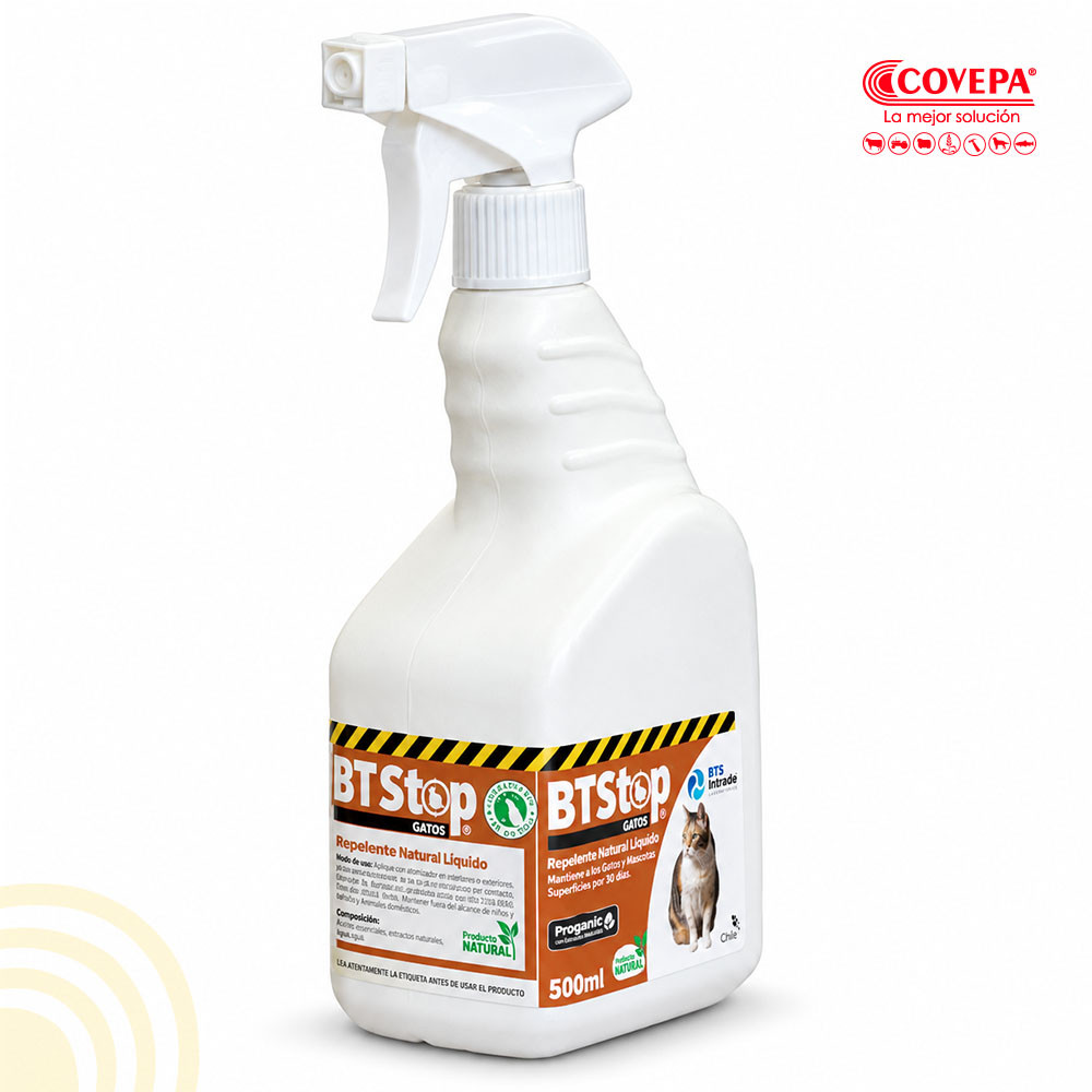 Repelente Natural Líquido para Gatos BTStop 500 ml