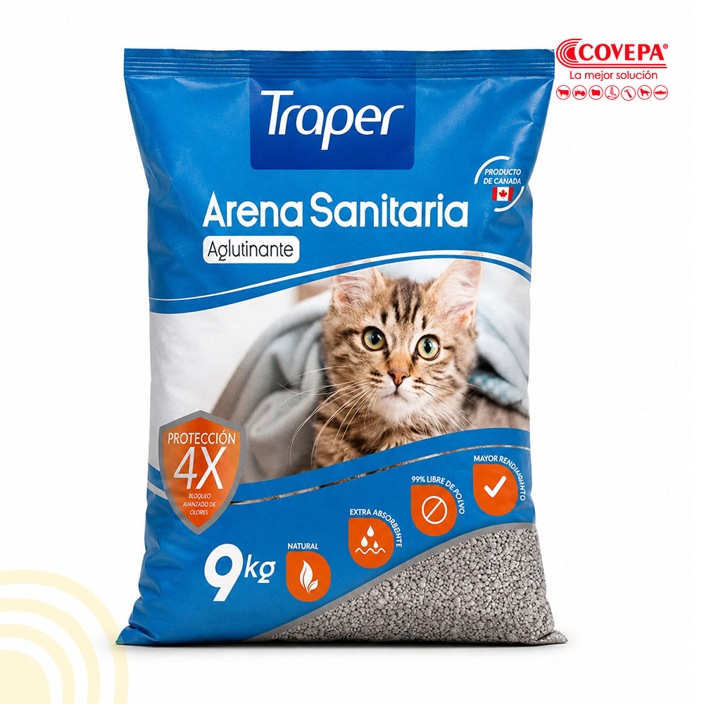 Arena para Gatos Traper 9kg