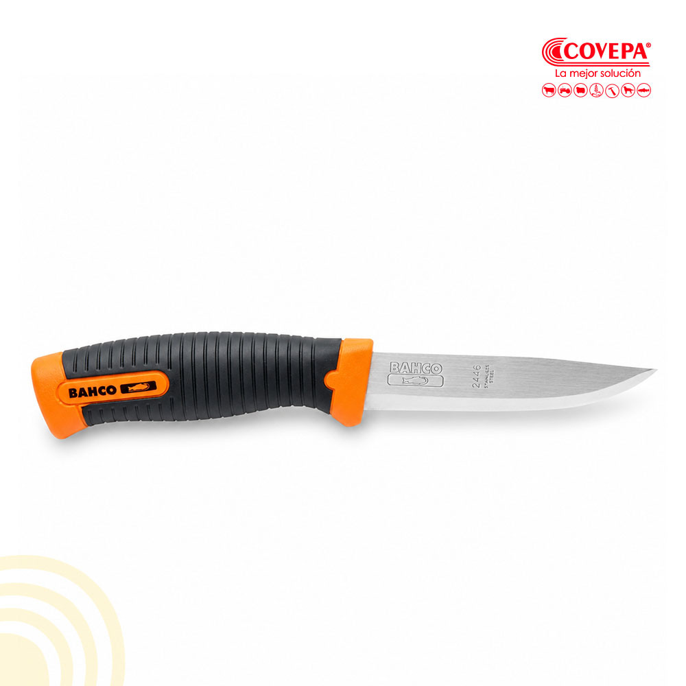 Cuchillo Multiuso Bahco 2446 Acero Inox con Funda
