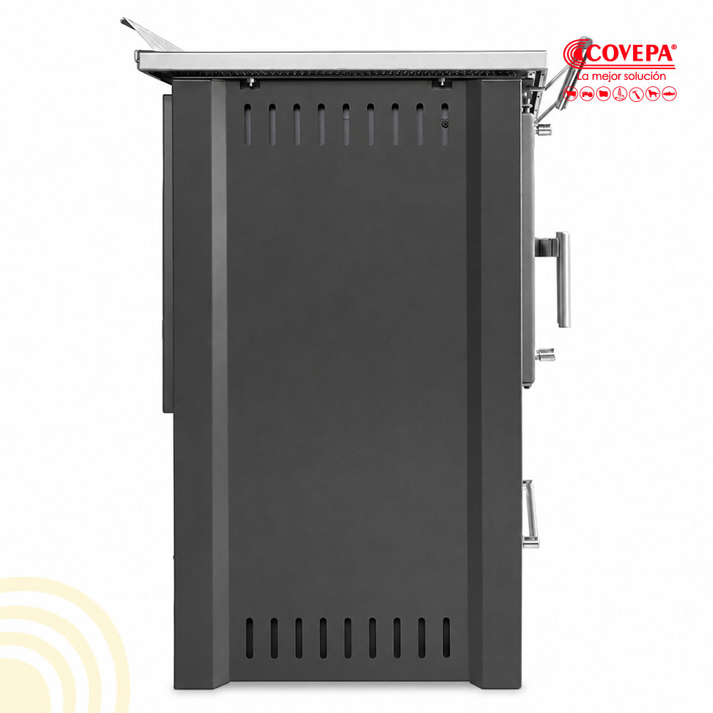 Cocina Leña Combustión Lenta Alcazar M70 Gris 72x56cm 9kW