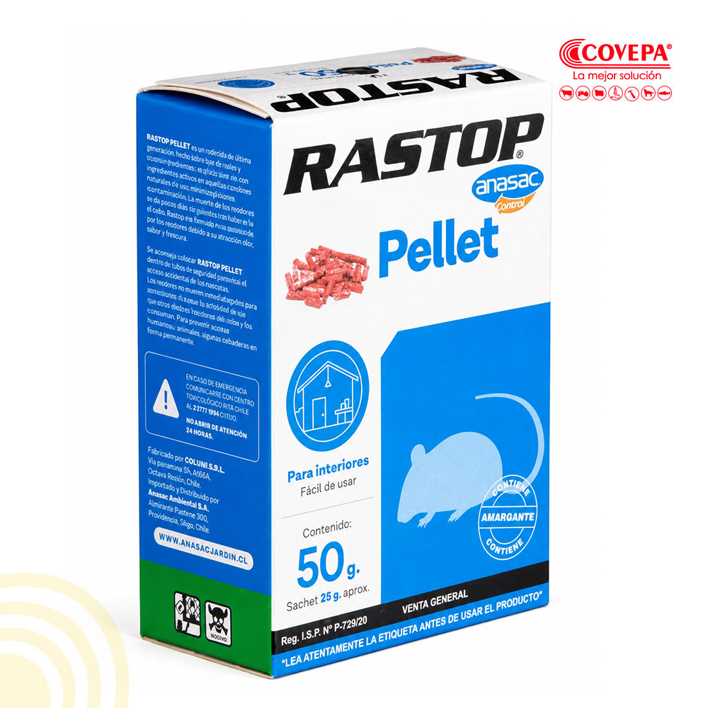 Raticida Rastop Pellet 50g Anasac