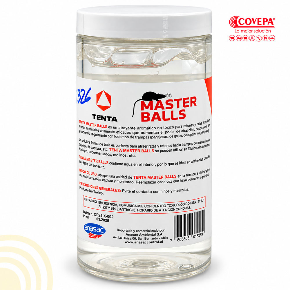 Atrayente para Roedores Tenta Masterballs Anasac 400 g