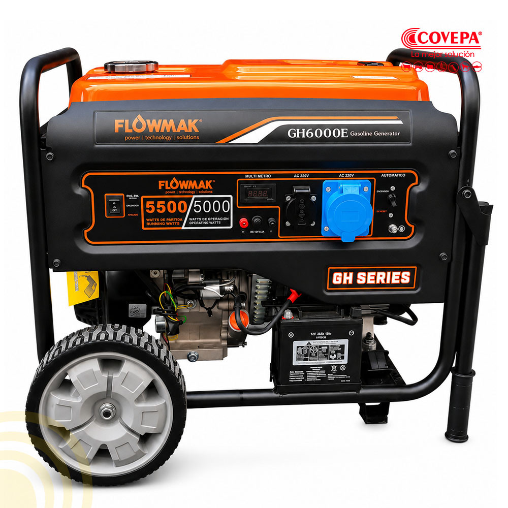 Generador 5.0kVA Flowmak GH-6000E Part. Elec.